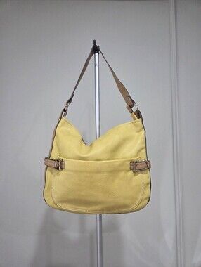 Naturalizer Women's Yellow PU Leather  Hobo Bag - Casual Shoulder Tote